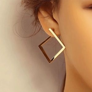 Earrings for Women Jewelry Square Earrings Femme Cold Fashion Women'